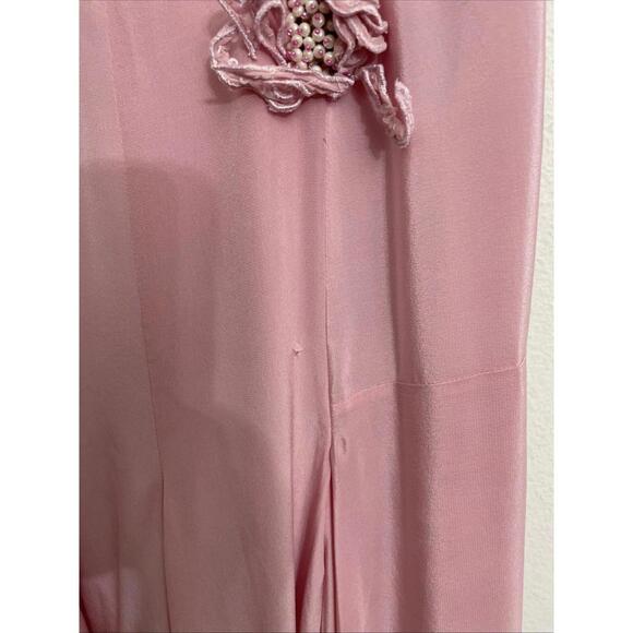 La Fuori Backless Maxi Dress in Ostrich Feather Pink XS NWT $780msrp - Picture 9 of 14